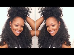 Half Up Half Down on Natural Hair and FingerComber Review! | BorderHammer