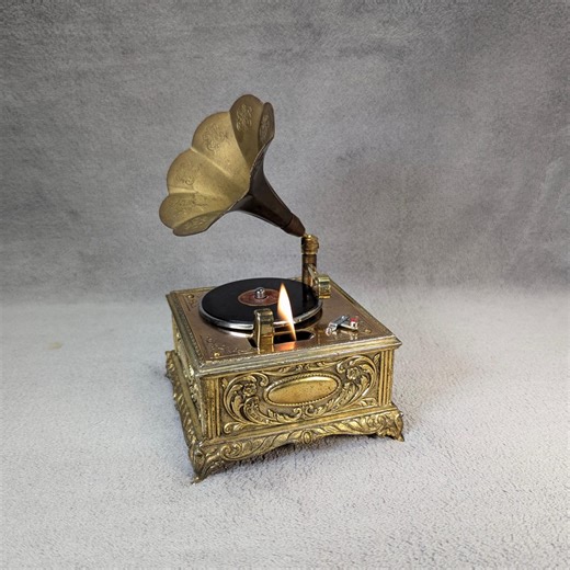 SEE VIDEO - Swank Musical Phonograph Table Lighter - Semi-automatic - Music Box, Around the World in 80 Days - Working Vintage Lighter - Etsy