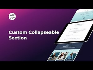 Custom Collapsable Sections | Wix Velo | Wix Dev