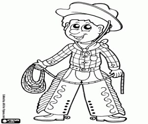 Cowboy coloring page printable game