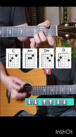 D D UU DD 4/4 strumming pattern #guitartutorial #guitarlesson #chordprogression #guitareducation