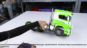 6.1K views · 99 reactions | This 1/14 scale 6x6 tractor truck with a metal chassis is clad in a classic color-block livery of Kawasaki Green and pure white. 朗Boasting bright, highly recognizable hues, it also comes fully equipped with comprehensive features—striking the perfect balance between visual appeal and practicality.#toucanhobby #rchobby #tractor #rccar #truck #machine #model #rcmodel | Toucanhobby | Facebook