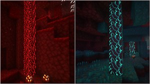 How are crimson and warped stems different from other wood logs in Minecraft