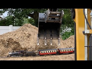 Excavator VS Model Train
