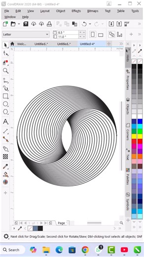 Spiral Shape Logo Design In CorelDRAW #qadriprintingpress #logo #computereducation #coreldraw