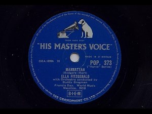 Ella Fitzgerald 'Manhattan' 1957 78 rpm
