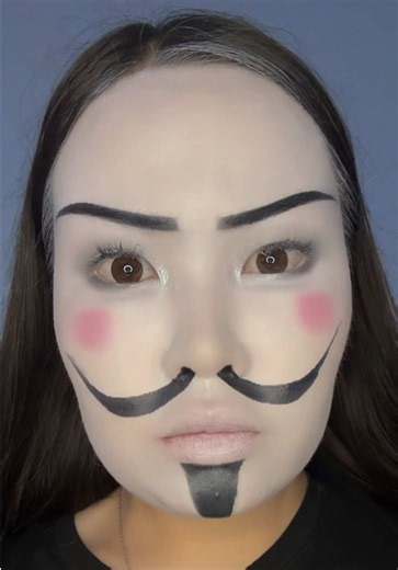 🤫🤫 #anonymous #anonymousmask #anonymousmakeup | Horror Makeup