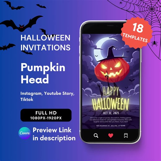 Halloween Pumpkin Character Animations: Spooky Invitation Loops (digital Download)) - Etsy UK