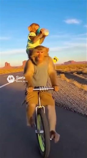 Monkey Tower on One Wheel 🐒🚲 | FUNIMAL
