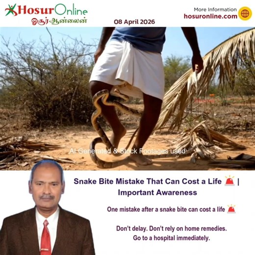 Snake Bite Mistake That Can Cost a Life 🚨 | Important Awareness #hosurnews #hosur