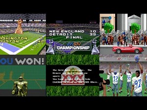 Every Madden NFL Football Sega Genesis Game Ending Championship Super Bowl 91 92 93 94 95 96 97 98