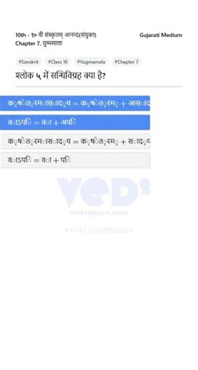 Sanskrit Class 10 Yugmamala Chapter 7 Sandhivigrah Explained