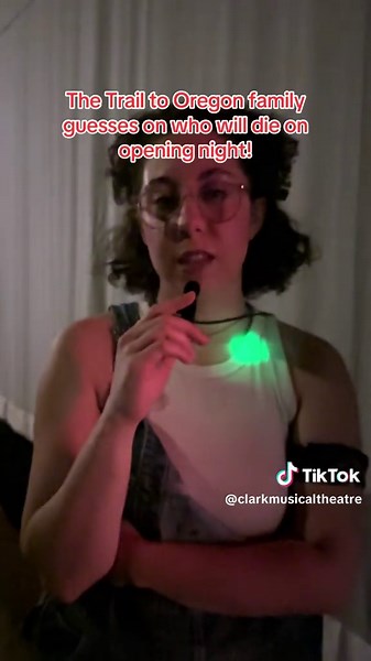 One of the best parts of Starkid’s The Trial to Oregon is the interactive element! 🤠 Each night the audience gets to pick the family’s names and they vote on who dies each night! #clarkuniversity #clarkmusicaltheatre #thetrailtooregonstarkid #starkid #musicaltheatre
