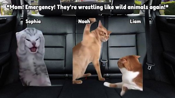 CAT MEMES FAMILY VACATION ROAD TRIP COMPILATION