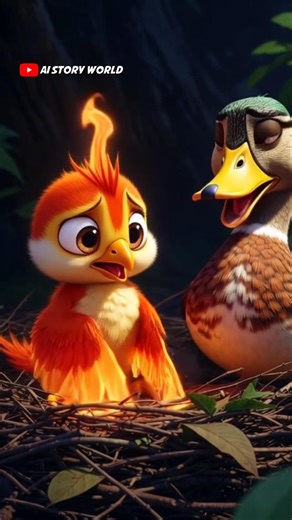 a duck and a finix bird #cartoon #animation #short #reels #viral