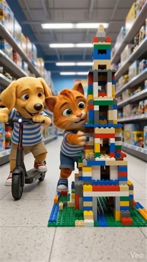 Big LEGO Crash 😅🐶🐱
