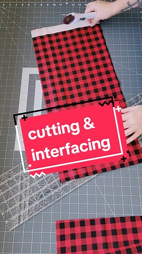 Behind the scenes- Butter Bags cutting and interfacing #sewing #oddlysatisfying