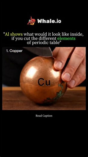 Motivation • Success • Attitude🧿 on Instagram: "Al shows what it would look like inside if you cut the different elements of the periodic table, turning pure science into a stunning visual journey. He slices through metals, gases, and exotic materials using detailed animations and precise 3D modeling. Each element reveals its unique internal structure—crystal lattices, atomic arrangements, and molecular patterns. Heavy metals appear dense and tightly packed, while lighter elements display airy,