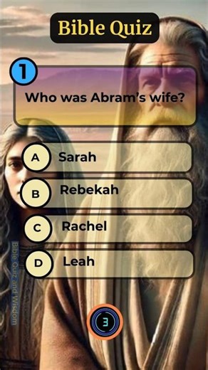3 Quick Questions form the Book of Genesis - Can You Get It Right?"😎🧐
