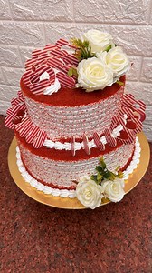 33K views · 413 reactions | 2 Tier red velvet cake | So Easy | Facebook