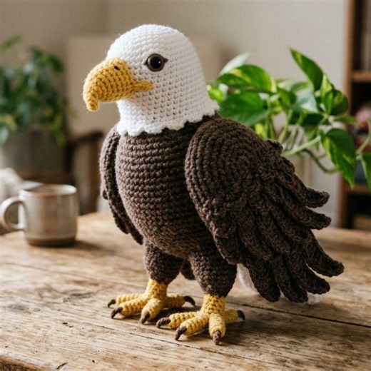 Realistic Eagle Amigurumi Crochet Pattern : Lifelike Bird Plush Tutorial , Detailed Wildlife Crochet (PDF Download) - Etsy UK