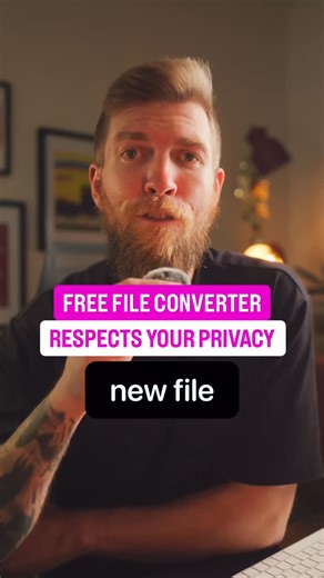 James Wild on Instagram: "Most file converters upload everything to their servers. Your photos. Your documents. Your videos. All sitting on someone else's computer. You have no idea how long they keep them. Who has access. What they do with your files. VERT solves this problem completely. It's an open-source file converter that actually respects your privacy. Images, audio, and documents are processed directly on your device. They never leave your computer. Videos convert on lightning-fast serve