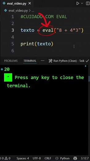 eval no Python: o perigo que ninguém te contou