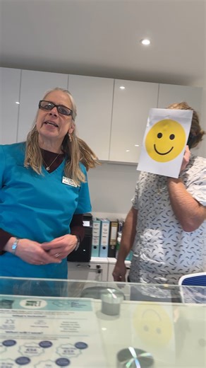 2.1K views · 37 reactions | 'Excuse me, is this the vets?’ – asked while standing at reception… next to the giant vet sign.  Manager: full ‘WHAT?!’ face loading. Receptionist: calmly slaps a smiley face sticker on his forehead and answers, ‘Yes, how can we help?’  Friendly reminder: this is a comedy sketch. The chaos is exaggerated, the care is real. #sigmavet #veterinaryreceptionist #comedyreels | SigmaVet | Facebook