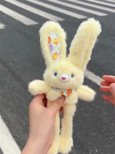 Good friend, send me a cute rabbit with ears up #plush doll #toy