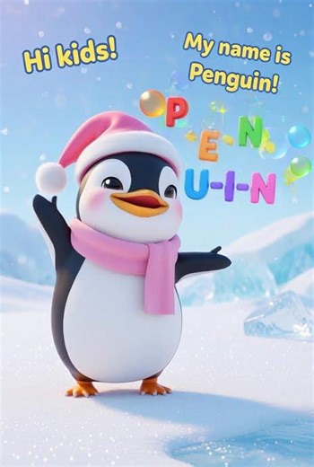 P for Penguin 🐧 | ABC Animals for Kids #shorts