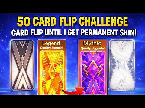 50 Card Flip Challenge – I Didn’t Expect THIS #mobilelegends