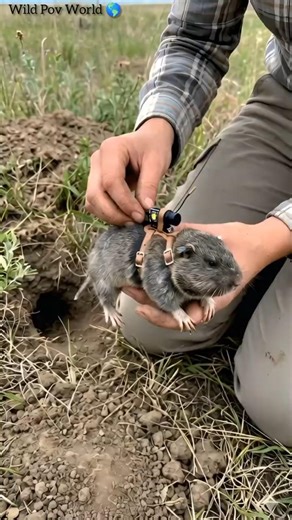 POV: Camera Mounted on a Pocket Gopher Exploring Its Underground Colony
