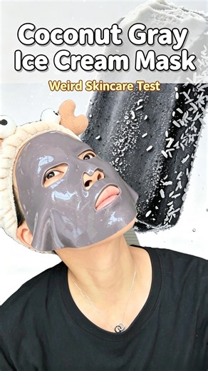 I Made A Face Mask Using 100% Real Coconut Ash Ice Cream! #facemask #diy