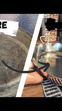 Restoring a vintage French copper pan using the traditional method, hand-wiping molten tin