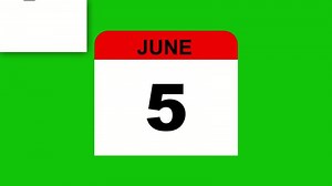 Download Calendar Flipping Animation - June Month for free
