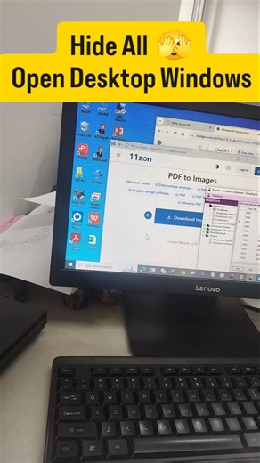 Close all Open windows on desktop 🖥️ #shortsfeed #computereducation #computer