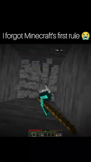 I forgot Minecraft's first rule😭.... #minecraft #shorts #memes #unexpected