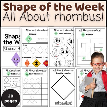 All About Rhombus! 2D Shape of the Week Activities - Rhombus Shape Worksheet