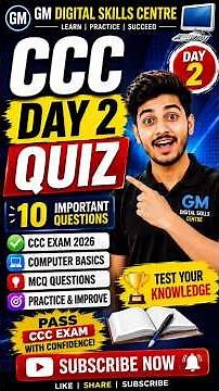 🔥 CCC Day 2 Quiz 2026 | 10 Important Questions with Answers ✅ | CCC Mock Test