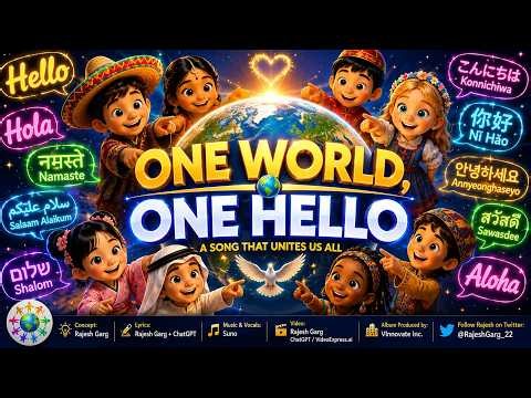 🌍 One World, One Hello | A Global Anthem of Friendship & Unity | Greetings in 20+ Languages