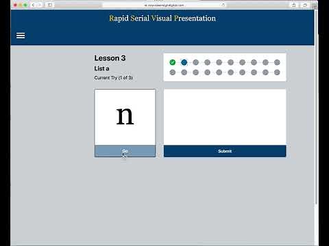 Rapid Serial Visual Presentation Beginner Level Video Sample