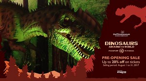 Get up to 20% OFF on tickets to a new international exhibition opening at #TheMindMuseum! DINOSAURS AROUND THE WORLD features life-sized dinosaurs with advanced animatronics, a multi-layered narrative, complementary educational activities, cutting-edge research, immersive elements and authentic casts and fossils. BOOK DISCOUNTED TICKETS NOW: tickets.themindmuseum.org Selling period: August 1 - 31, 2017 Exhibition opens on September 1, 2017. | The Mind Museum