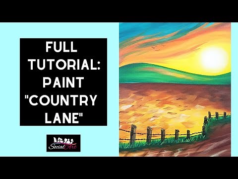 Full Acrylic Painting Tutorial - How To Paint A Country Road