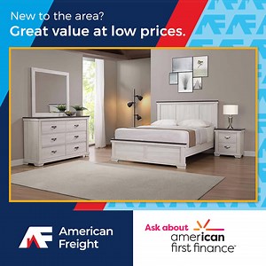 4.5K views | Just moved?  We’ve got you covered! With flexible pick-up and delivery options, you can take home what you need today. Visit American Freight Furniture and make your new space feel like home. | American Freight Appliances & Furniture | Facebook