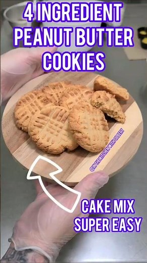 👉 4-Ingredient Peanut Butter Cookies — SO Soft & Chewy! 🍪🥜🔥