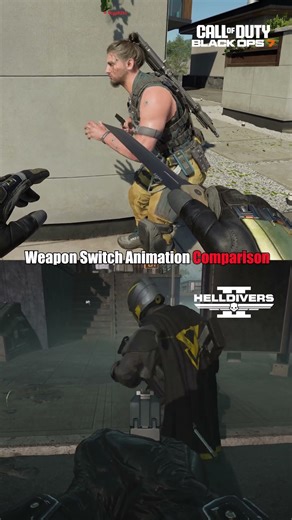 BO7 vs HD2 Weapon Switch Animation: Which is Better? #CallofDuty #BlackOps7