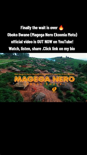 Oboko Bwane (Magega Nero Ekoonia Motu) Official Video Release