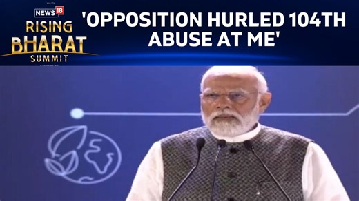 "Modi ki khopadi udane ka elaan kiya gaya hai" We are giving a roadmap for the next 25 years, but the opposition is busy abusing me: PM Modi #News18RisingBharat #RisingBharatSummit #PMModionNews18 | News18