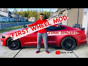 2019 Mustang GT 25mm Spacer Install! #spacers #mustang #fitment