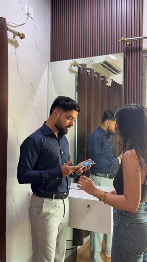 @sanj22_2000 on Instagram: "Same greys. Two ways of winning. 💑 I take my 30 minutes for rich, salon-style coverage 💁‍♀️ He’s all about the quick 5-minute fix 💇‍♂️ Different routines, same confidence ; greys covered, vibes matched ❤️✨ #ad #CoupleEra #GreyHairSolved #NishaHairColor #CremeHairColor ShampooHairColor GreyCoverage"